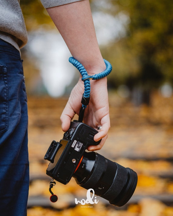 Camera Wrist Strap Baby Blue Paracord Made With Peak Design Anchor