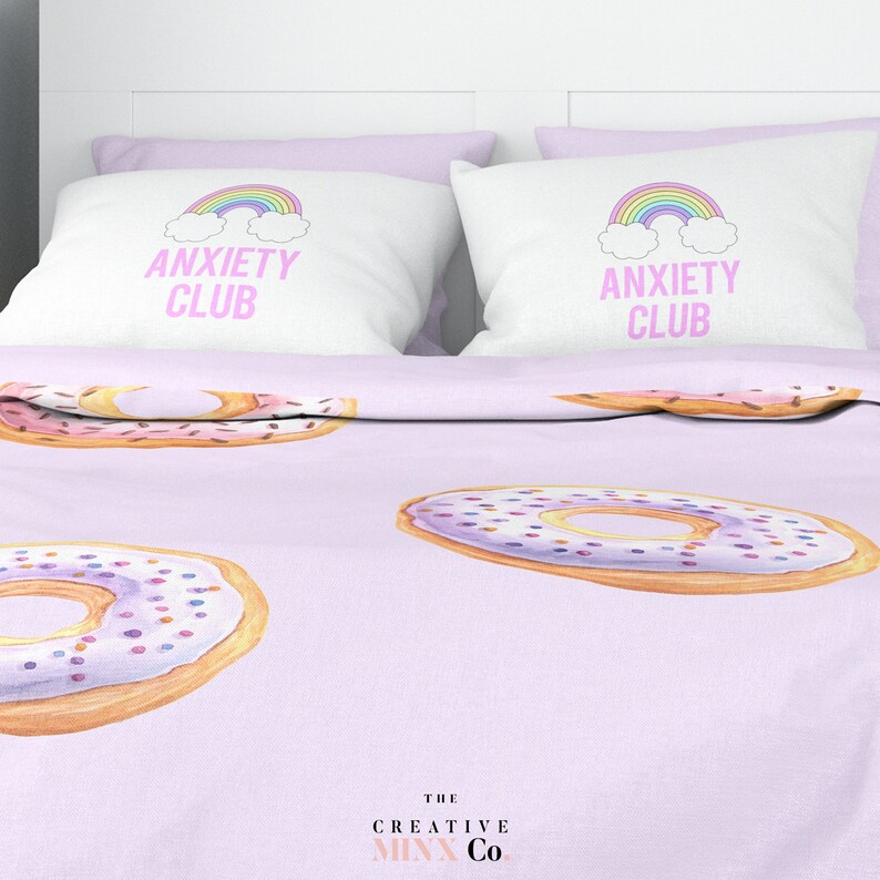 Anxiety Club Pillow Covers Teen Bedding Rainbow Pillowcase Etsy