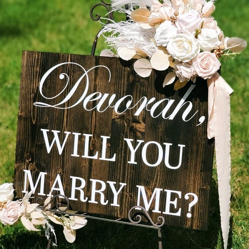Will You Marry Me Proposal Wood Burned Ornament Etsy