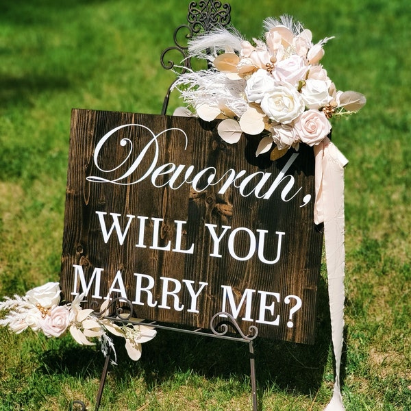 Will you marry me sign/ Personalized marriage proposal sign/ Engagement sign/ Marriage proposal sign/ Custom Wedding Engagement Sign