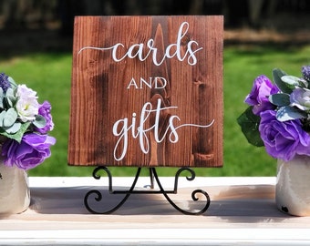 Cards and Gifts Sign/Wedding gift table/wedding table signs/Wood wedding signs/Wedding card sign/Sign for gift table/Wood wedding signage