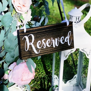 Reserved seat sign Wedding Ceremony wood seat sign Wedding Reserved Sign Reserved Chair Reserved Table Wood Wedding Signs Bridal Party Sign