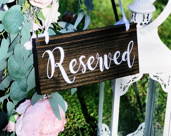 Reserved seat sign/Reserved Sign/Wedding Reserved Sign/Reserved Chair/Reserved Table/Wood Wedding Signs/Bridal Party Sign