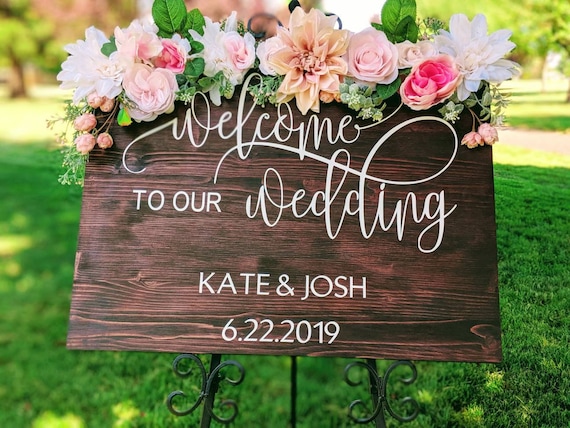 Welcome to our Wedding/Custom Wedding Sign/Personalized wedding sign/Welcome to wedding/rustic wedding sign/country wedding sign/ceremony