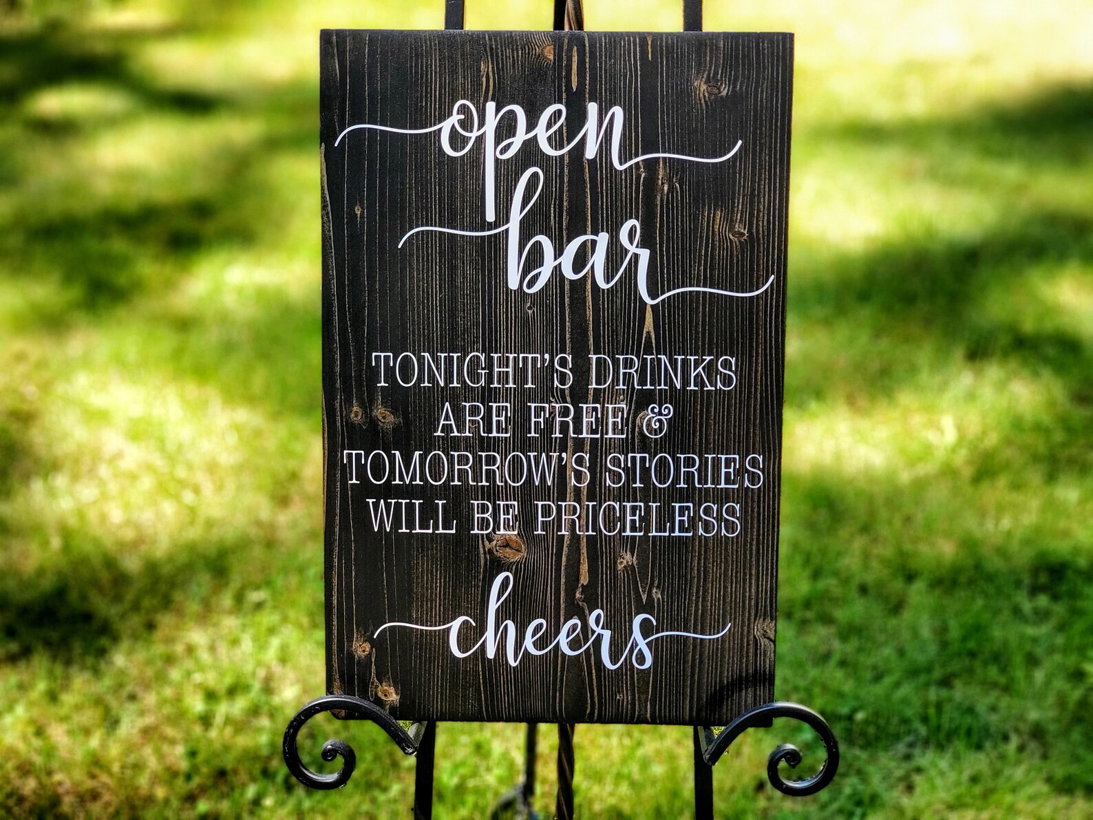 Open Bar Sign/wedding Bar Sign/wedding Drink Sign/wedding Etsy