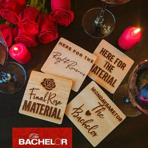 Bachelor Nation Coasters-Bachelor watch party-The Bachelorette TV show-The Bachelor Season 29 Grant Ellis-Bachelor in Paradise party favors