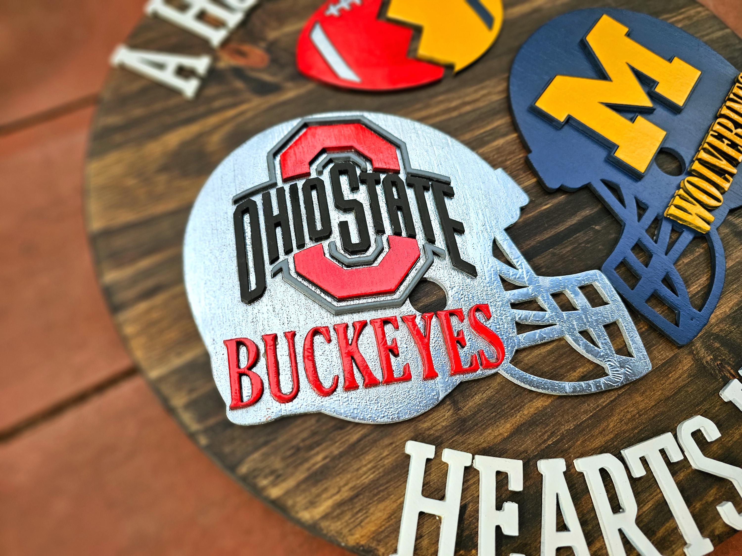 Home Divided College Football Sports Sign Custom Any Team You Choose ...