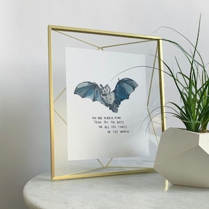 Morticia Bat Quote Print