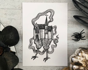 Baba Yaga House Print