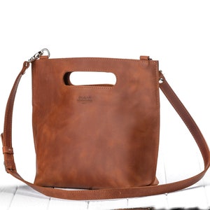 Cognac Ledertasche, Schulter Frauentasche, Frauenledertasche, Tote Ledertasche, Vintage Ledertasche, Crossbody Frauentasche, handgemachte Ledertasche