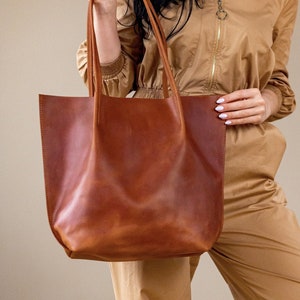 Très grand sac fourre-tout, sac shopping en cuir, sac fourre-tout en cuir, sac fourre-tout en cuir, fourre-tout en cuir pour femme, sac à bandoulière pour femme, fourre-tout en cuir véritable
