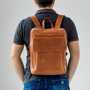 Laptop backpack, Leather backpack, Big leather backpack, Duffle backpack, Unisex backpack,  Backpack for gym, Travel backpack