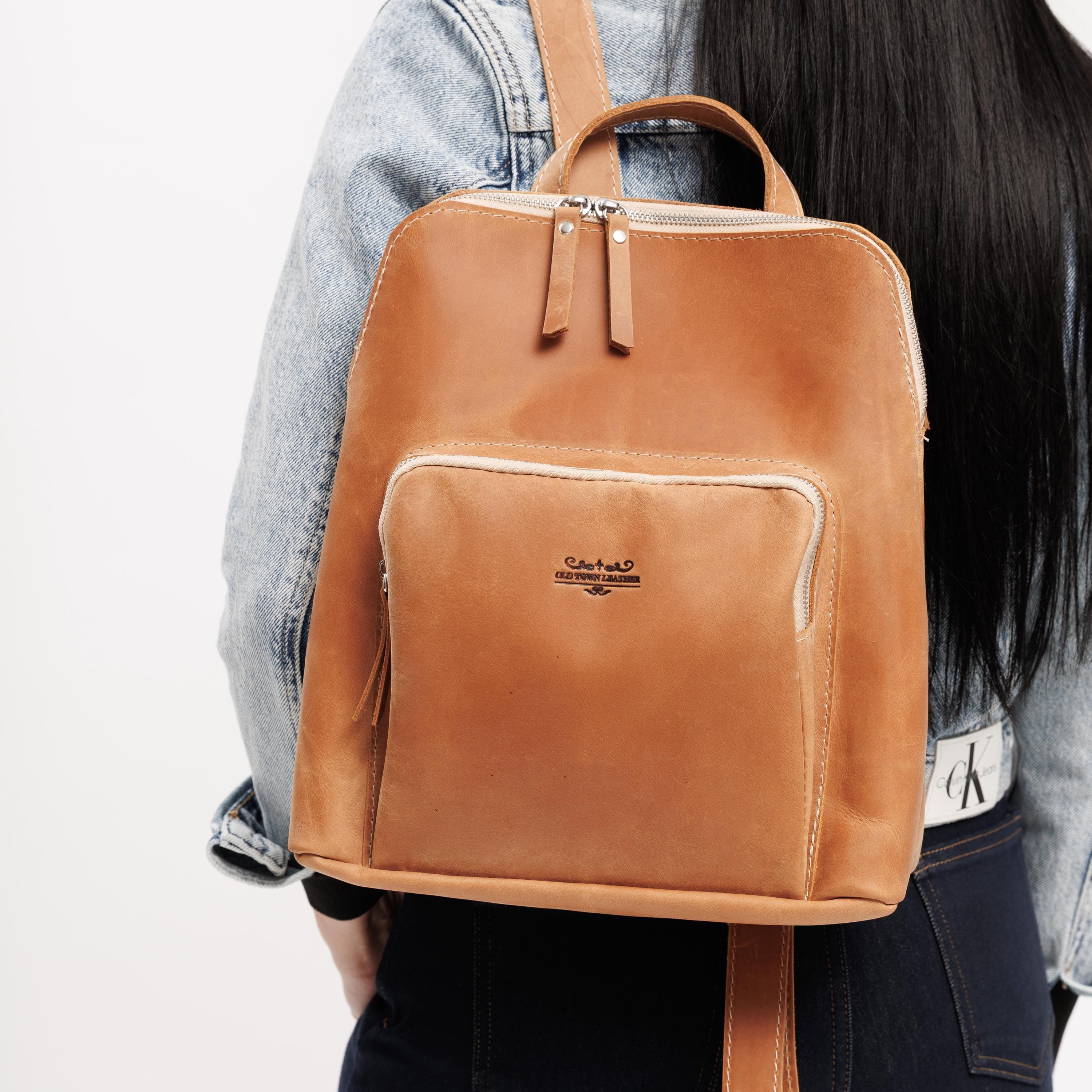 bryant retro stripe leather backpack Bryant Backpack  Old Trend
