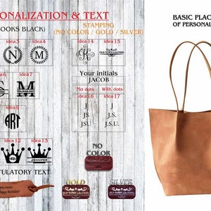 Tote bag personalization options - monogram initials and name engraving ideas