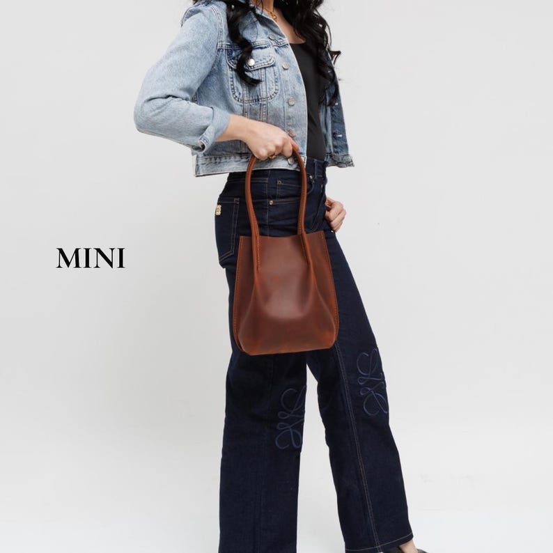 Large Leather Tote Bag with Zipper for Women — Handmade Laptop Work Bag, Tassel & Personalized Gift for Her image 10