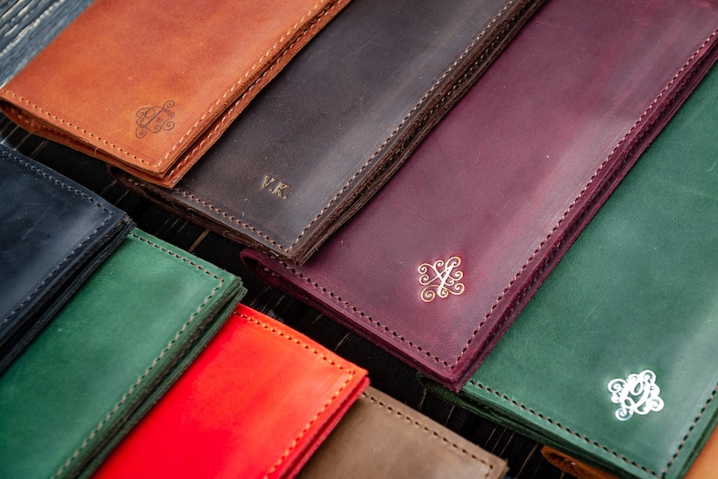 Leather woman wallet, Personalized wallet, Wallet for woman, Handmade wallet, Gift for woman, Leather cardcase, Leather purse image 3