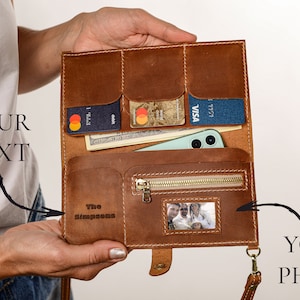 Shoulder bag, Leather small bag, Cognac bag, Phone bag, Bag with photo, Personalization bag, Bag with your text, Gift, Gift for her