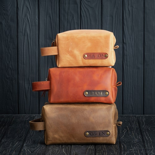 Men's Toiletry Bag Cosmetic Bag for Men Personalized Etsy