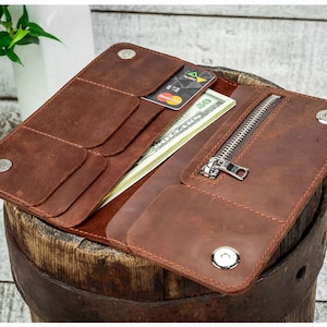 Leather woman wallet, Personalized wallet, Wallet for woman, Handmade wallet, Gift for woman, Leather cardcase, Leather purse image 2