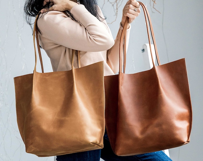 Extra Large tote bag, Shopping leather bag, Tote leather bag, Leather tote bag, Woman leather tote, Woman shoulder bag, Travel bag