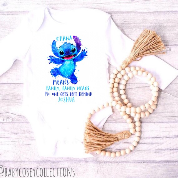 Ohana Means Family Lilo Stitch Bodysuit Disney Lilo Cute