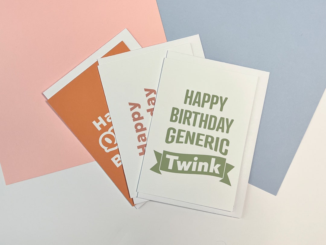 Set of 3 Mixed Birthday Cards Etsy