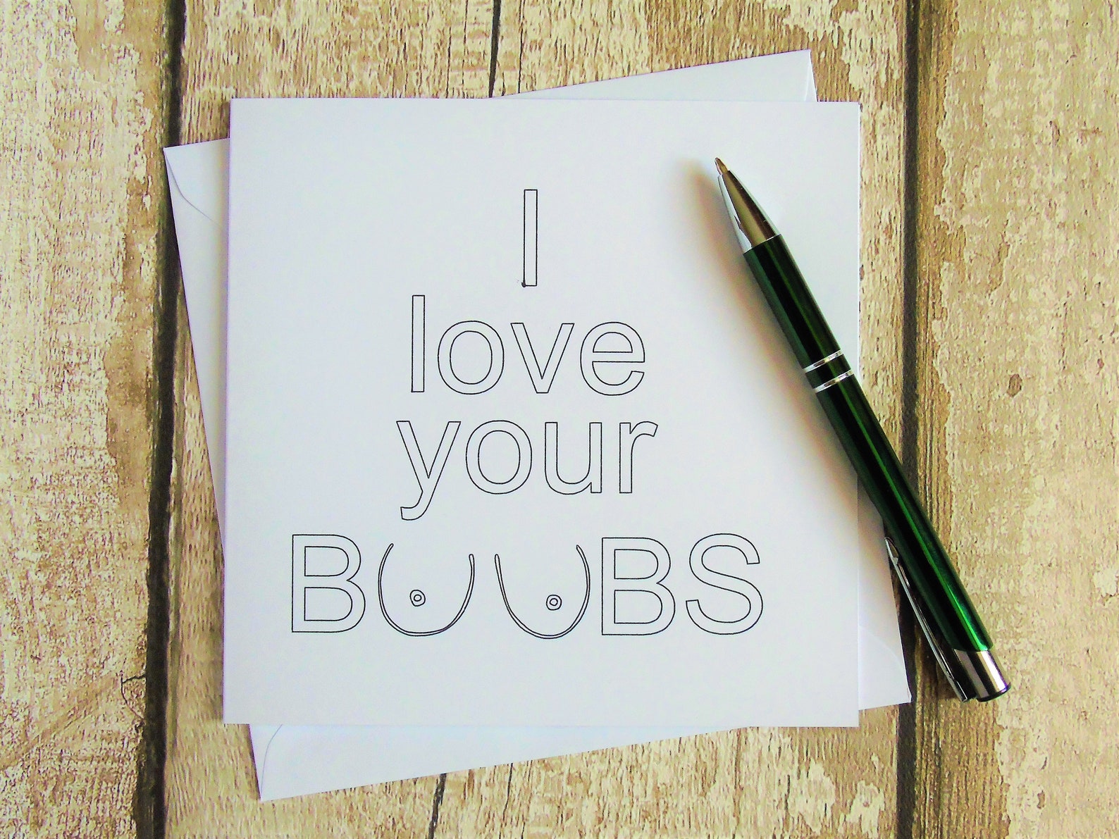 I Love Your Boobs Greetings Card Etsy 