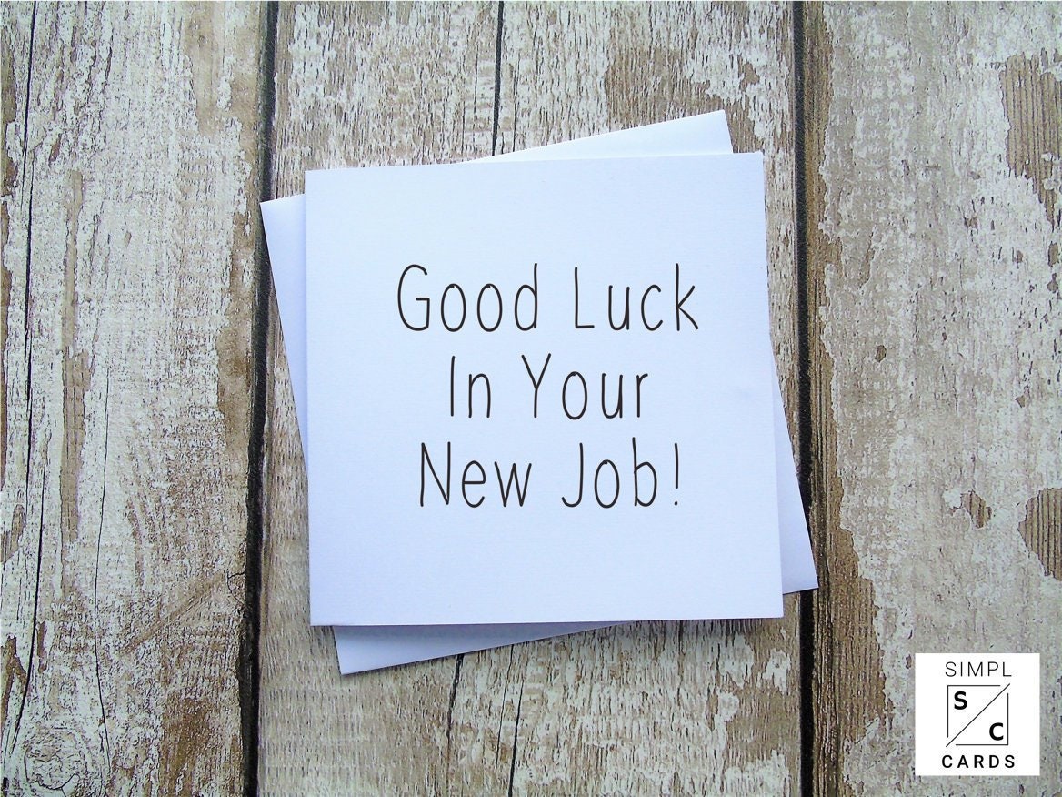 Good Luck In Your New Job Greetings Card | Etsy