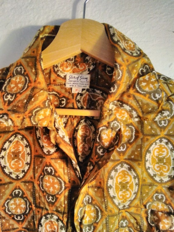 50's - 60's Hawaiian Silk Shirt Medium - image 3