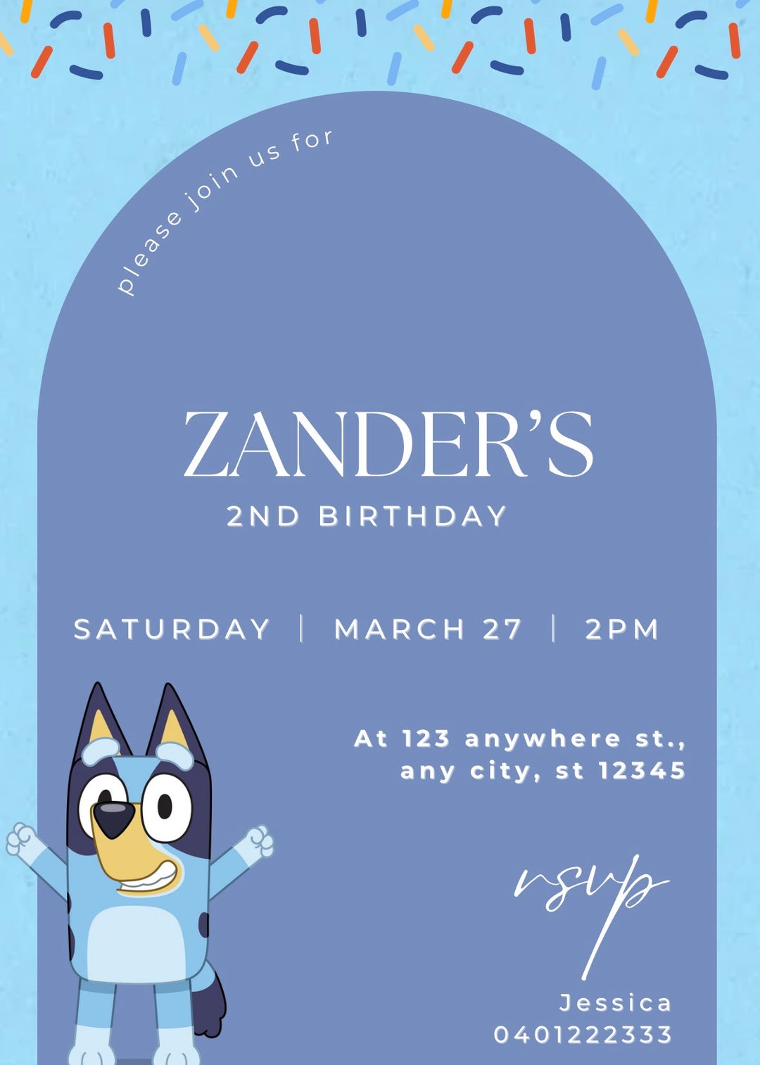 Bluey Invitation - Etsy