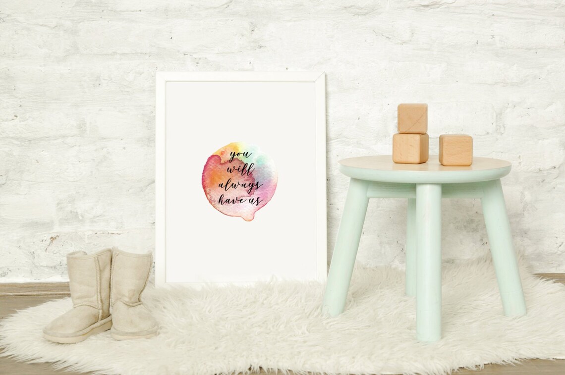 Nursery Wall Art Quote Decor Script Front Family Quote Etsy