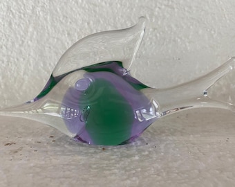 手吹きガラスの魚の置物: Konstglas FM Ronnebyスウェーデン