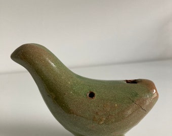 Ceramic bird whistle from Nittsjö pottery studio, Sweden