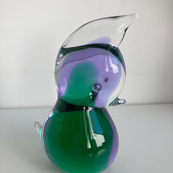 FM Konstglas Marcolin Neodymium Alexandrite Glass Bird - Ronneby - Sweden - MCM