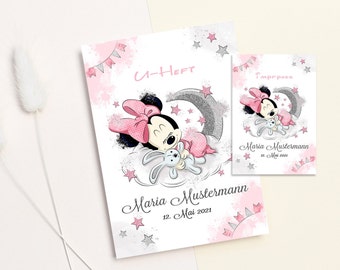 U-Booklet U-Booklet Sleeve Vaccination Certificate Passport Passport Envelope Examination Booklet Envelope Baby Gift Newborn Child Gift Personalized