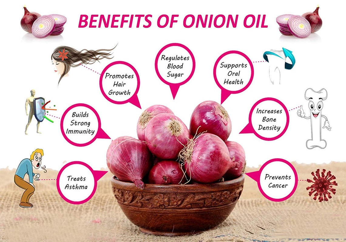 Onion Essential Oil 100 Pure Natural For Skin Care & Hair Etsy