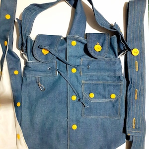 Couleur bleu jean. Housse de sac de nuit universelle (pour toute forme) avec pochette +variantes
