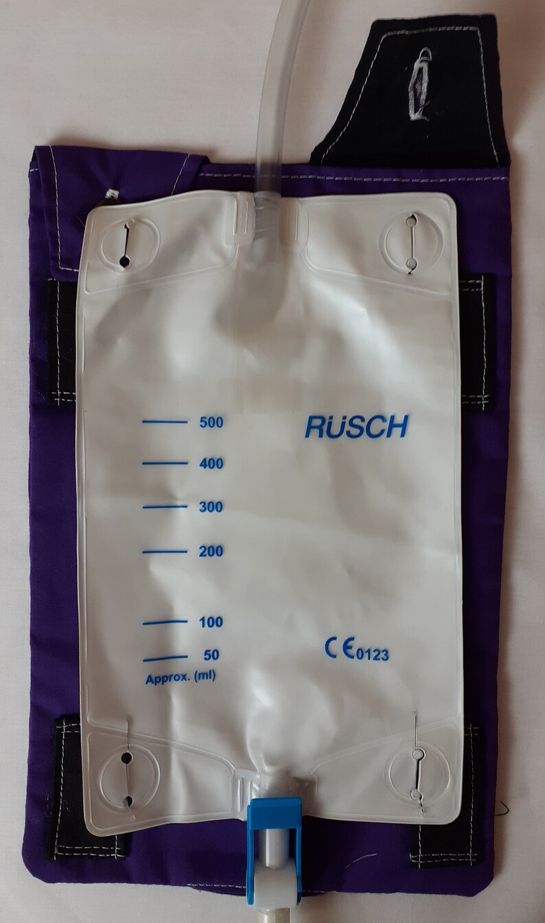 Embroidered catheter leg bag cover Etsy