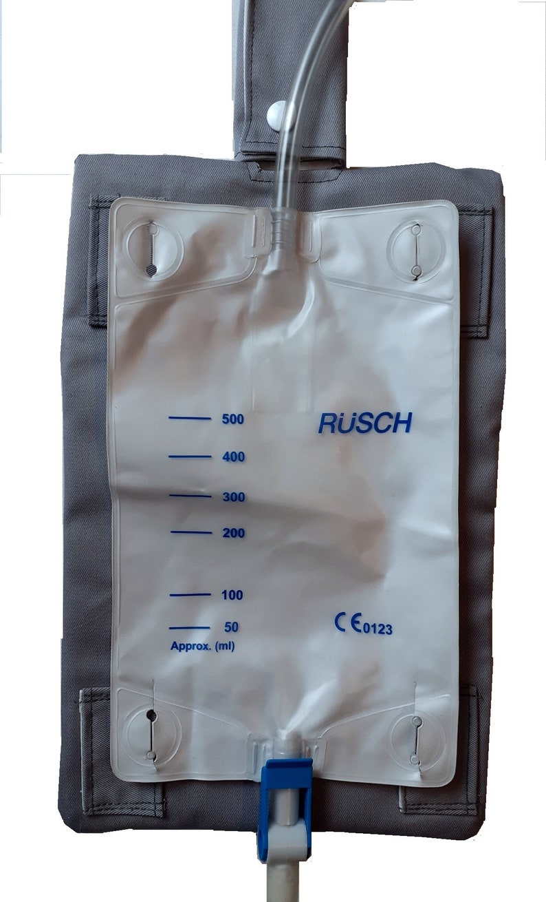 Catheter Leg Bag Cover With Embroidery Variations. Grey. Etsy UK