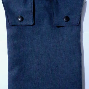 Couvre-sac de jambe pour cathéter, variantes. Bleu marine.