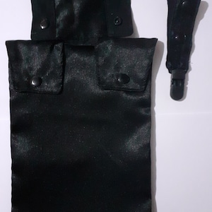 Tissu satiné. Couvre-sac de jambe pour cathéter ou accessoires. Différentes couleurs disponibles.