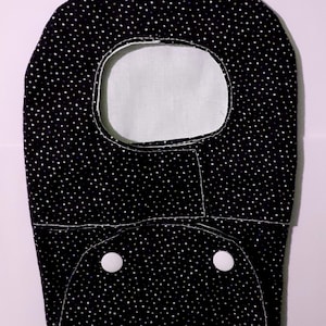 Housse universelle pour sac de colostomie. S'adapte à tout type de sac de stomie. Petits pois, bleu marine.