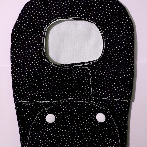 Universal Colostomy bag cover. Fits any type of stoma bag. Tiny dots, navy blue.