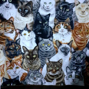 Couvre-sac de nuit pour cathéter. Nutex 100 % coton. Les chats.