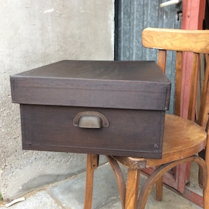 Boîte de mercerie, commerce en carton épais 1920