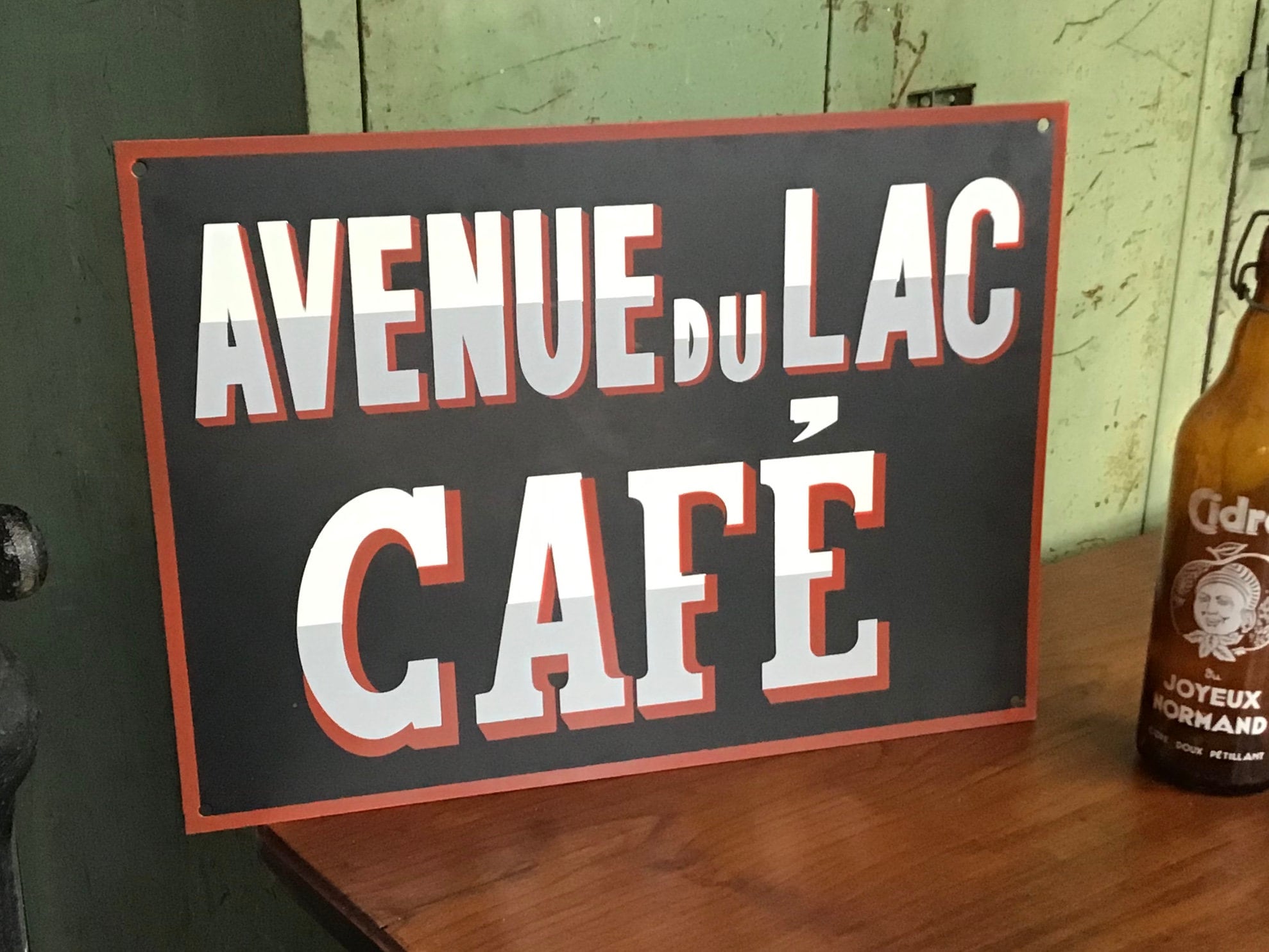 Plaque Enseigne Pub Bar Bistrot Café Métal Non Émaillé , Iron Ad Sign Enameled