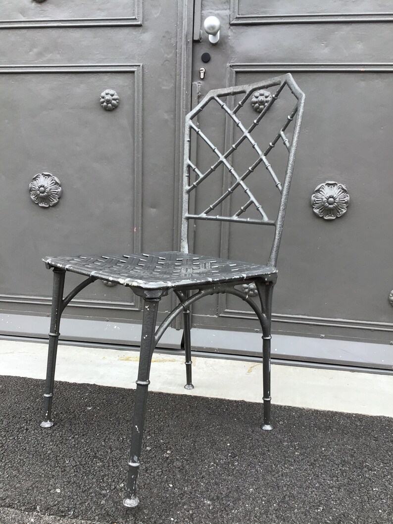 Sillas de jardín bistro metal fundido aluminio Pauchard French | Etsy