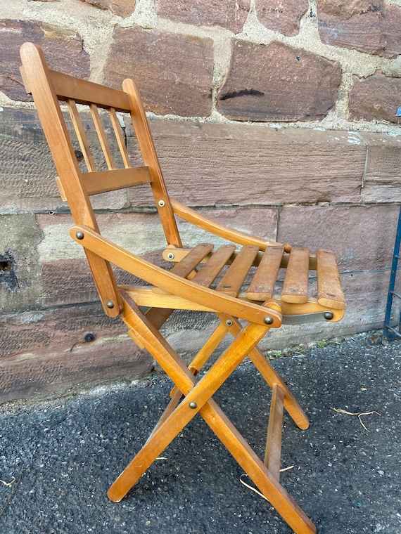 Tabouret De Camping Vintage Pliant - Toile Verte, Pieds Acier, Portable
