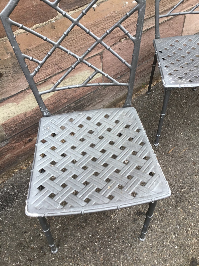 Stühle Garten Bistro Metall Aluminium schmelzen Pauchard | Etsy