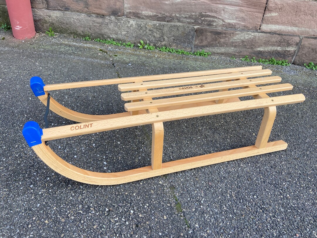 Ref A0809 French Vintage Old Wood Sled Sled Sled Old Alsace Etsy